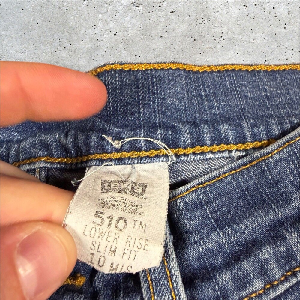 Levi's 510 Jeans Women's Size 10 M Slim Fit Lower Rise Blue Denim Vintage Y2K - Picture 7 of 9
